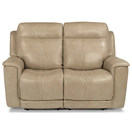 Power Reclining Love Seat with Power Headrest and Adjustable Lumbar